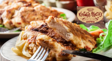 1340 din za dve porcije pilećih medaljona punjenih šunkom i kačkavaljem+dve supe+dva deserta(čokoladni kolač/ tulumbe) u restoranu Konoba Akustik II Jahorina- Voždovac!