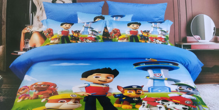 1990 din za pamučnu posteljinu za decu Patrolne šape (navlaka, čaršav, jastučnica)!