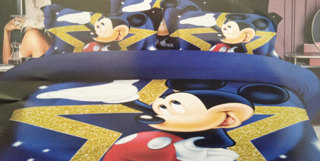 1990 din za pamučnu posteljinu za decu Mickey Mouse superstar (navlaka, čaršav, jastučnica)!