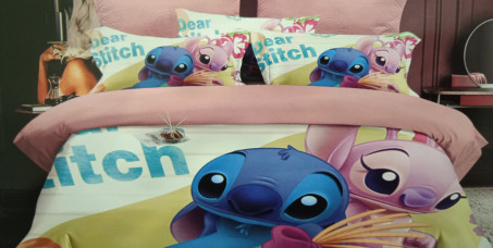 1990 din za pamučnu posteljinu za decu Stitch i drugari(navlaka, čaršav, jastučnica)!