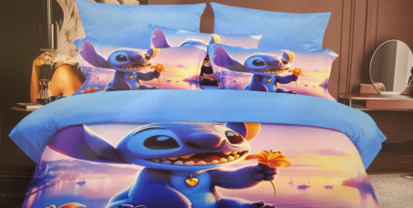 1990 din za pamučnu posteljinu za decu Stitch (navlaka, čaršav, jastučnica)!