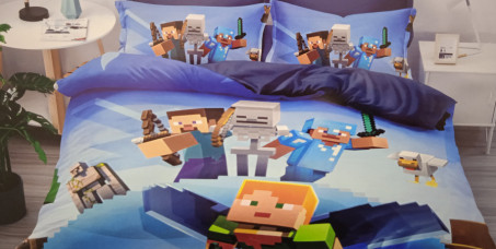 1990 din za pamučnu posteljinu za decu Minecraft (navlaka, čaršav, jastučnica)!