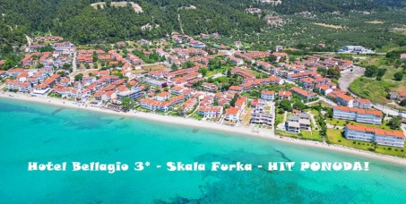 4300 din za ostvarivanje popusta na letovanje u hotelu Bellagio, Skala Furka (10 noćenja all inclusive)  od 950 evra! Termin od 09.09. do 19.09.